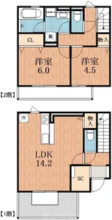 大阪府大阪市阿倍野区阪南町2【一戸建】の間取り