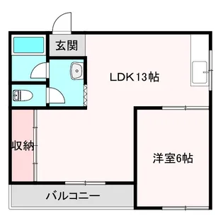 公園南ハイツ司【2階】の間取り