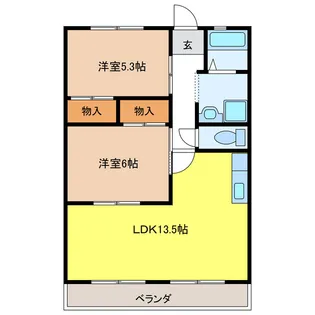 岐阜県岐阜市薮田南5【アパート】の間取り