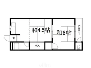 西川マンション【2階】の間取り
