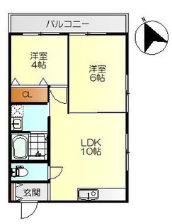 ラフォーレJUN【2階】の間取り