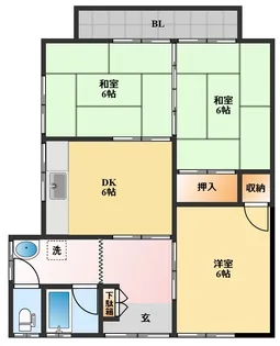 岩永アパート【2階】の間取り