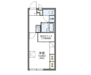 レオパレスウイング【2階】の間取り