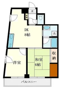 クレフ中山【3階】の間取り