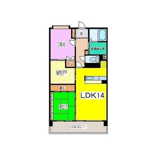 2SLDKの間取り画像