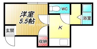 旭ヶ丘コーポ【1階】の間取り