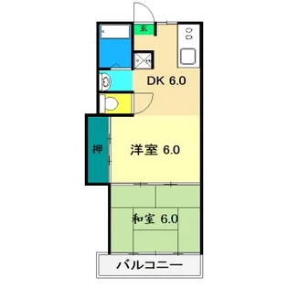 東山コーポ【3階】の間取り