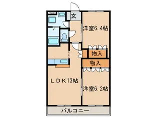 グレイスヴィラ【1階】の間取り
