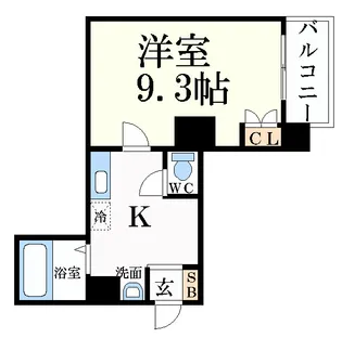 casa verde高辻【8階】の間取り