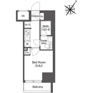 スタイリオフィット溝の口【2階】の間取り