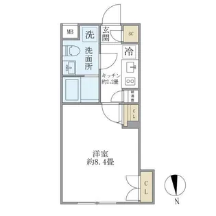 COMPOSITE目黒鷹番【1階】の間取り