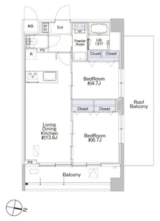 プロシード池上【8階】の間取り