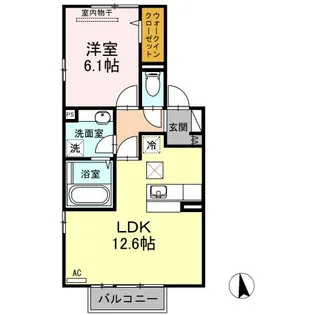 プレミアム参番館【1階】の間取り