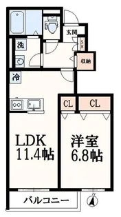 Clair Yuzu【1階】の間取り