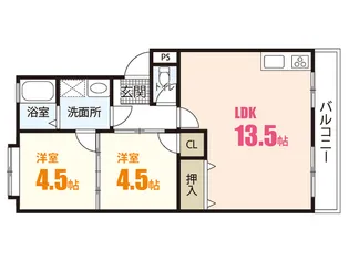 第一八木コーポ【1階】の間取り
