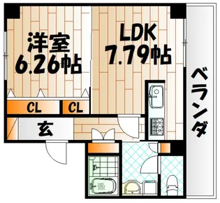 アビタシオン清水【5階】の間取り