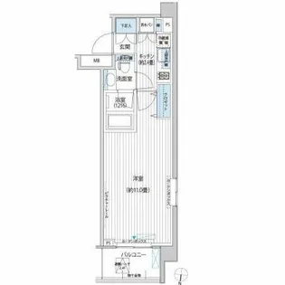 カスタリア目黒平町【3階】の間取り