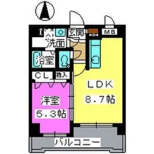 福岡県福岡市西区姪の浜5【マンション】の間取り