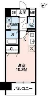 La vie claire Tuboi【13階】の間取り