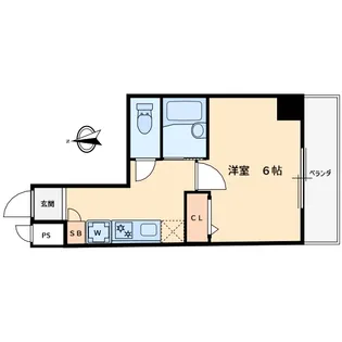 コンテント府中【8階】の間取り