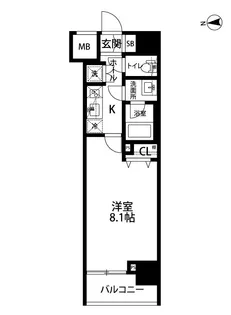 ブレシア新御徒町【6階】の間取り
