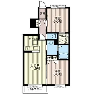 茨城県古河市女沼【アパート】の間取り