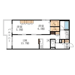 Belle Grace【3階】の間取り