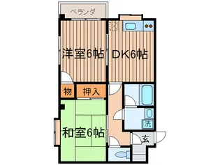 コスモプラザ【1階】の間取り