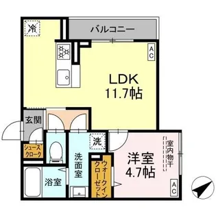 D Paina 井土ヶ谷中町【2階】の間取り