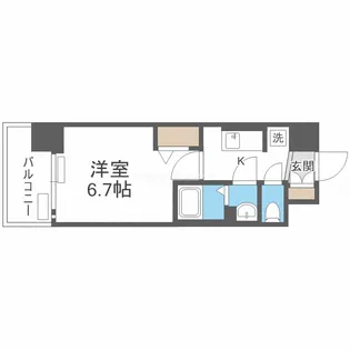 プレサンス塚本ミッドマーク【7階】の間取り