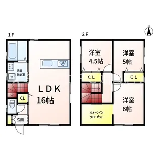 鹿児島県姶良市加治木町仮屋町【一戸建】の間取り