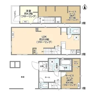 東京都小平市学園東町3【一戸建】の間取り
