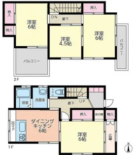 神奈川県大和市深見【一戸建】の間取り