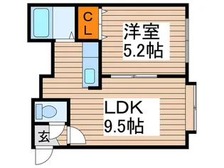 ノ-ブル水車町【2階】の間取り