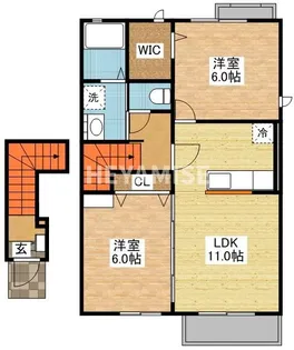 クラールハウスA【2階】の間取り