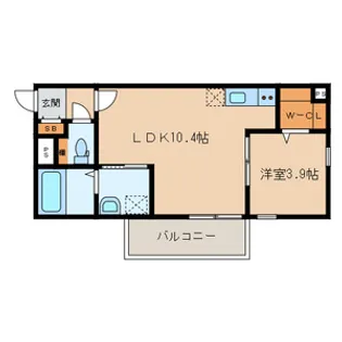 シャンテ・ローズ イースト【2階】の間取り