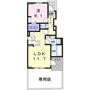 ガーデンハウス梅の里 D【1階】の間取り