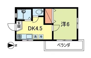グリーンフラット【1階】の間取り