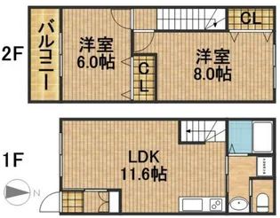 静岡県浜松市中央区初生町【一戸建】の間取り