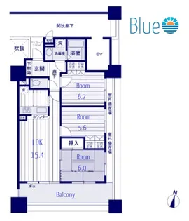 サーパス茅ヶ崎第2【9階】の間取り