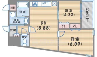DAIWA RESIDENCE KYOTO【3階】の間取り