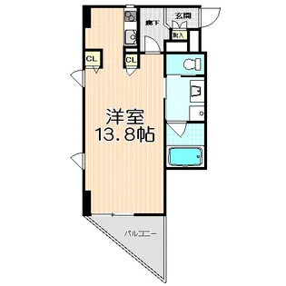 エスティメゾン西天満【2階】の間取り