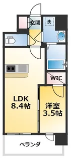レジュールアッシュ三国本町【9階】の間取り