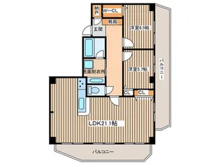 バンベールグラン山手弐番館【13階】の間取り