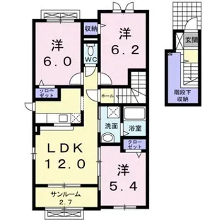 ヴィー ボヌール【2階】の間取り