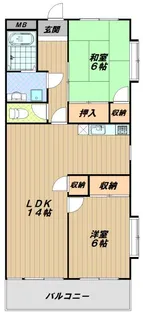 プレジオ王塚台【2階】の間取り
