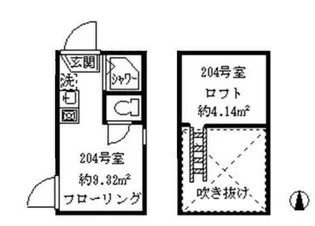 フェリススワロー【2階】の間取り