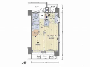 ララプレイスリゾート沖縄県庁前【8階】の間取り
