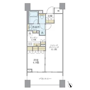 アパートメンツ三田【10階】の間取り