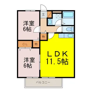 グレシアスコート【2階】の間取り